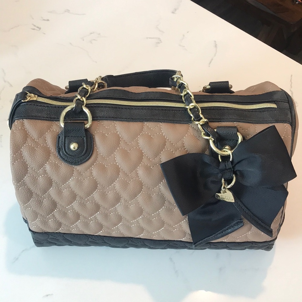Betsy Johnson Quilted Barrel Purse
